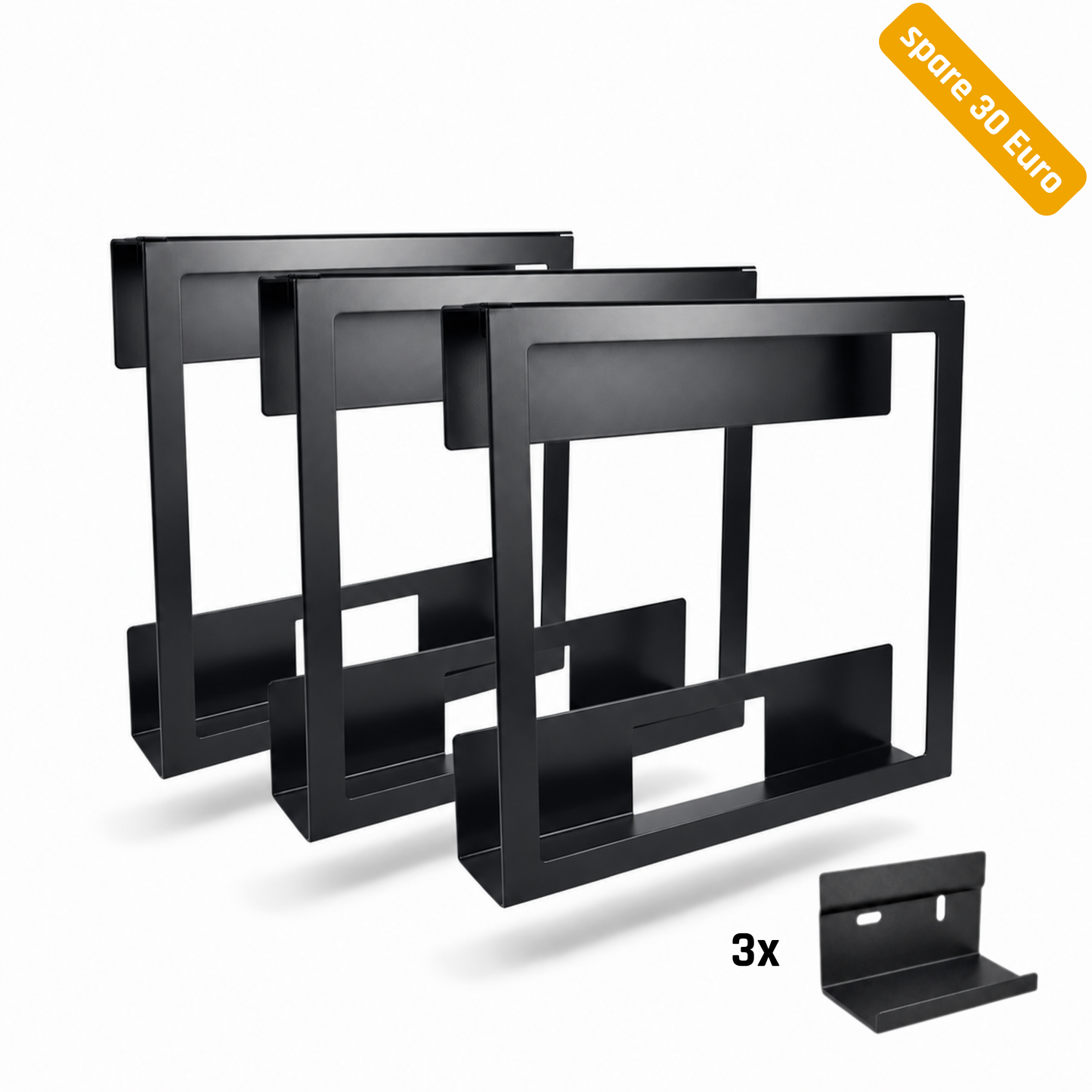 VinylFRAME – Schallplatten-Wandhalterung 
aus Stahl | Zweiteilig & abnehmbar