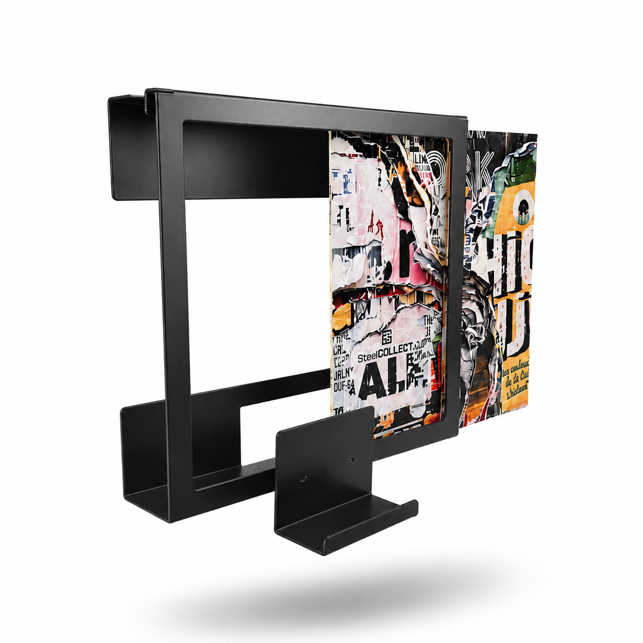 VinylFRAME – Schallplatten-Wandhalterung 
aus Stahl | Zweiteilig & abnehmbar