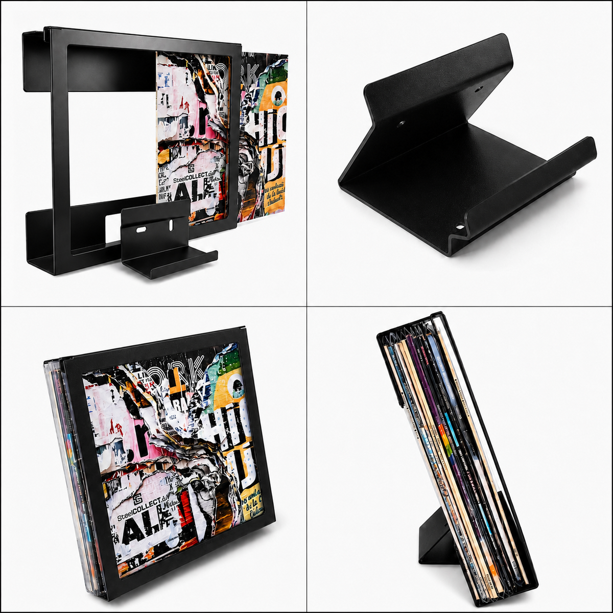 SteelCOLLECT® VinylFRAME Bundle – Wandhalterung & Tischständer